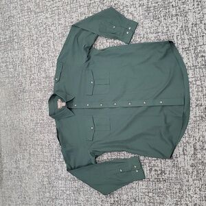 Cabela's Forest Green Shirt Jacket Safari Series